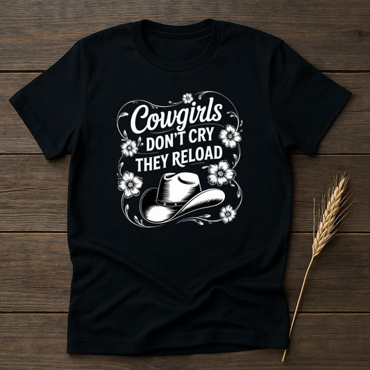 MyDesigns Physical Item S / Black Cowgirls Don't Cry They Reload T-Shirts