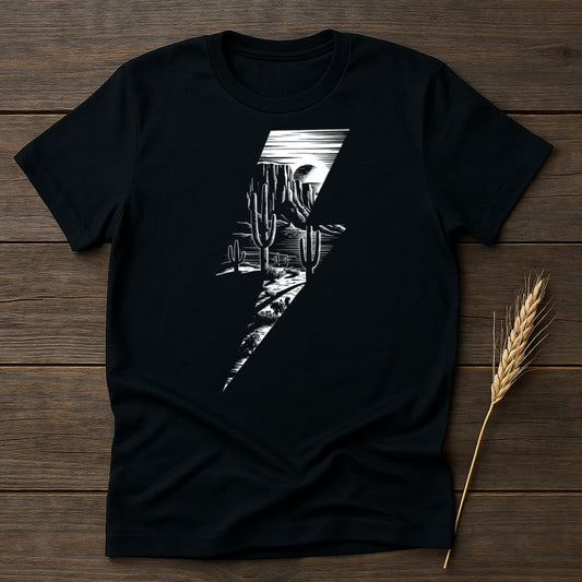 MyDesigns Physical Item S / Black Desert Lightning Bolt T-Shirts