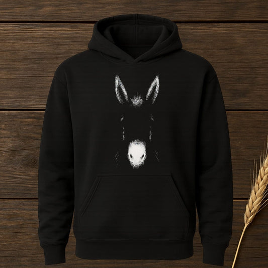 MyDesigns Physical Item S / Black Donkey Face Hoodie