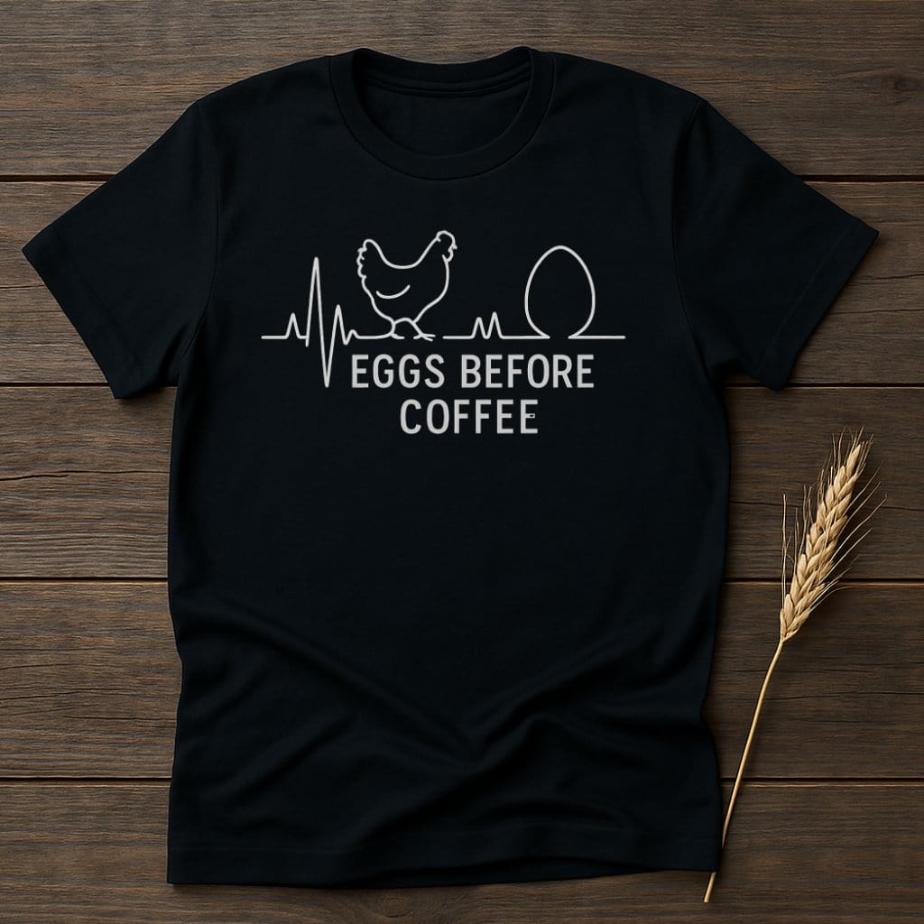 MyDesigns Physical Item S / Black Eggs Before Coffee T-Shirts