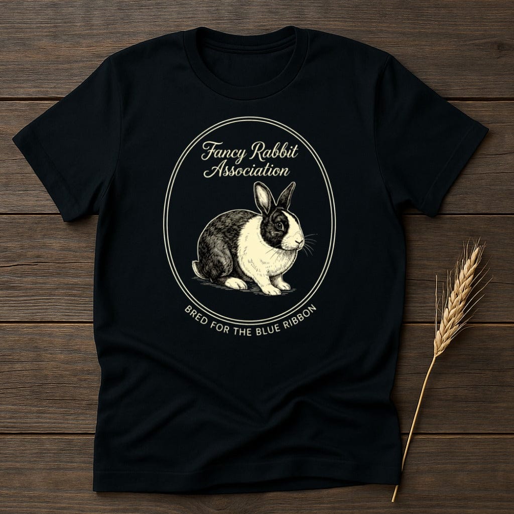 MyDesigns Physical Item S / Black Fancy Rabbit T-Shirt