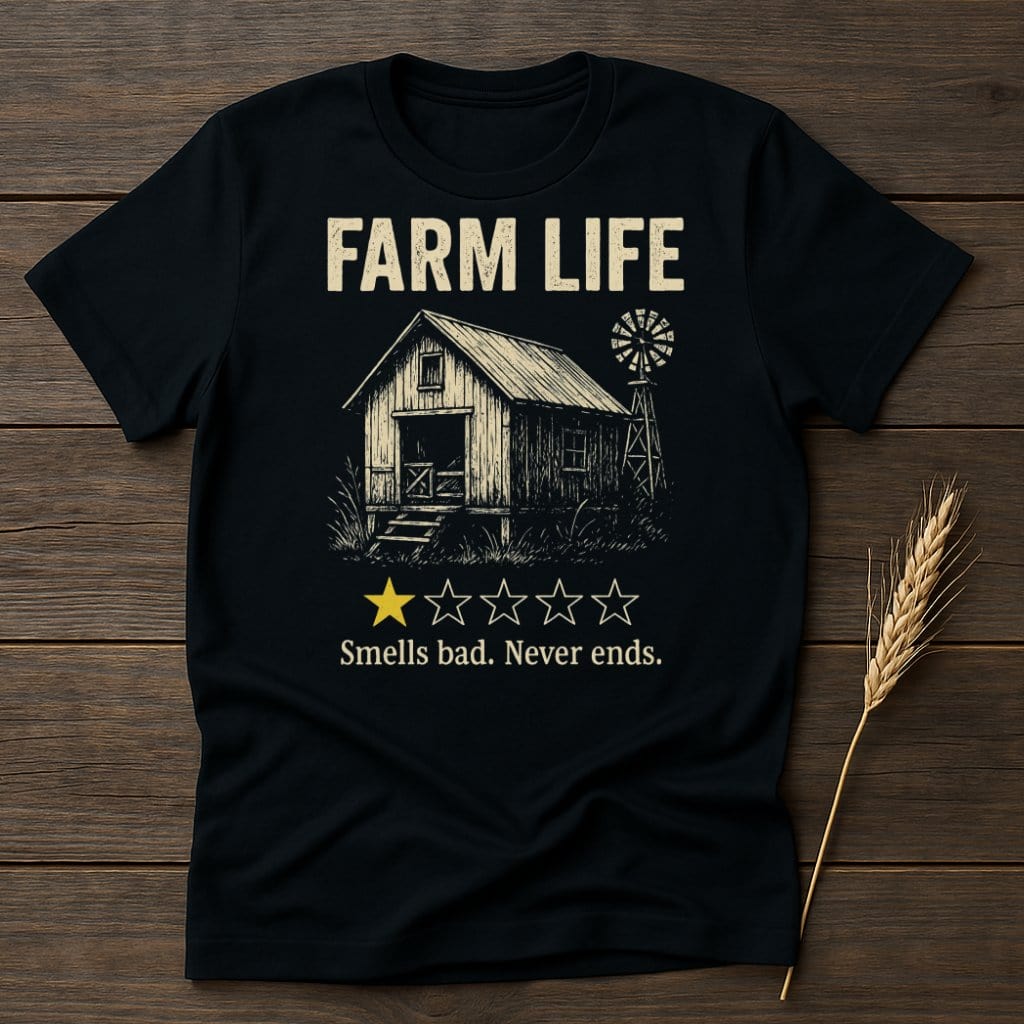 MyDesigns Physical Item S / Black Farm Life Review T-Shirt