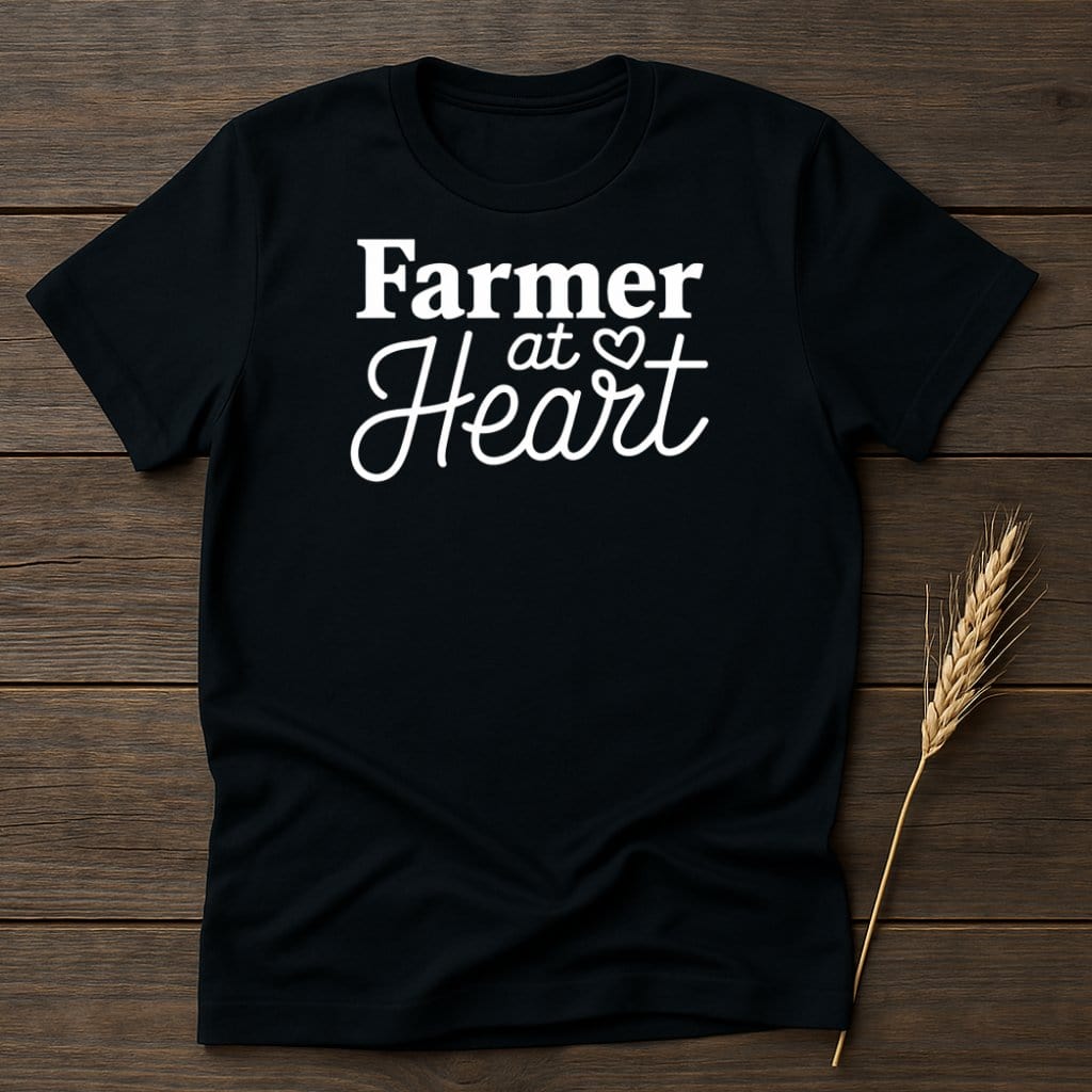 MyDesigns Physical Item S / Black Farmer at Heart T-Shirt