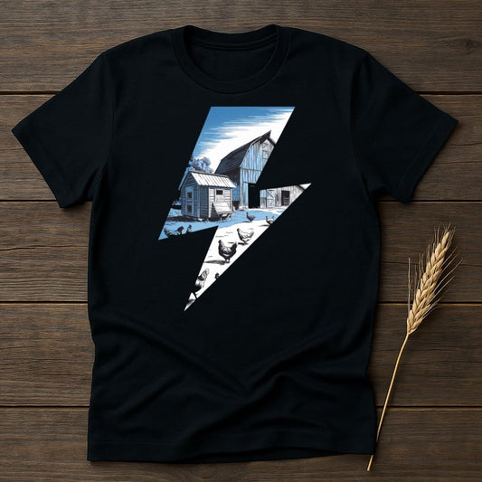 MyDesigns Physical Item S / Black Farmhouse Lightning T-Shirts