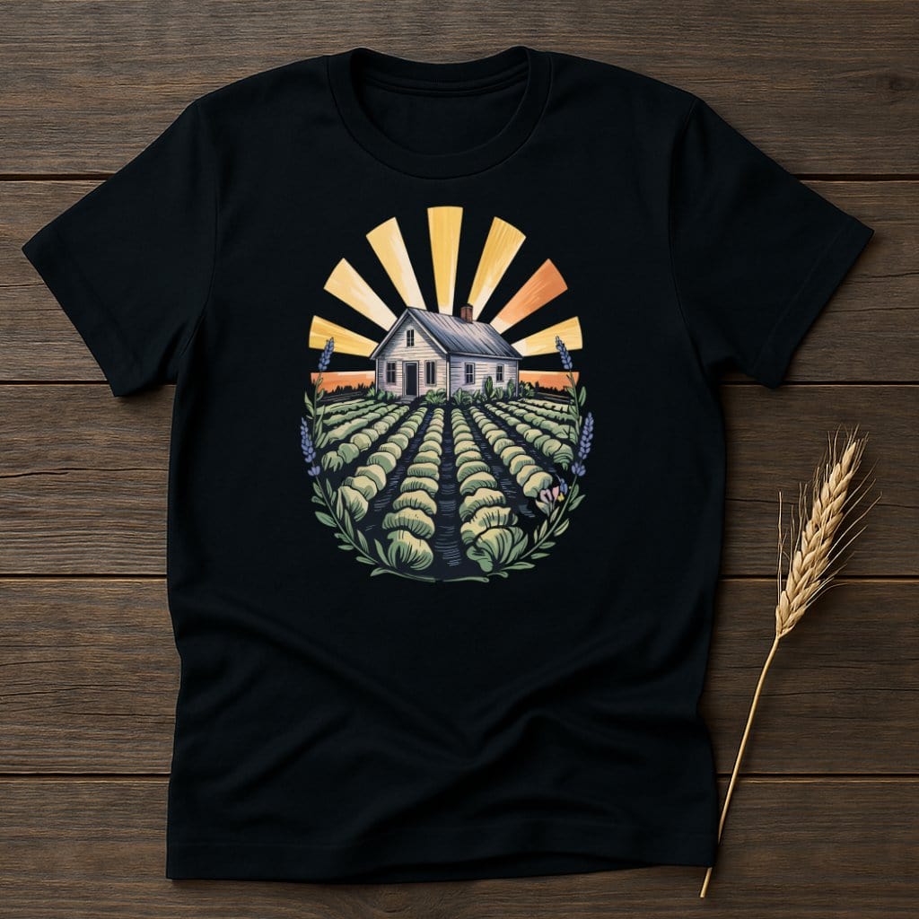 MyDesigns Physical Item S / Black Farmhouse Under The Sun T-Shirt