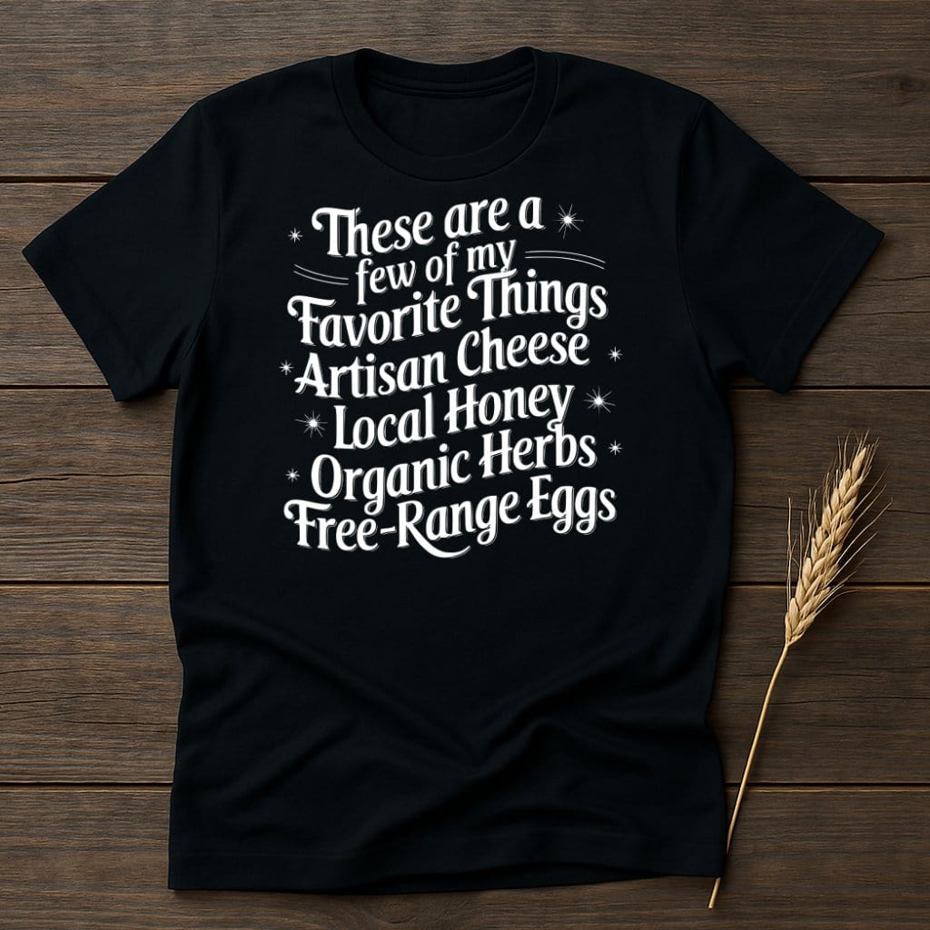 MyDesigns Physical Item S / Black Favorite Things Artisan Cheese Local Honey Herbs T-Shirts