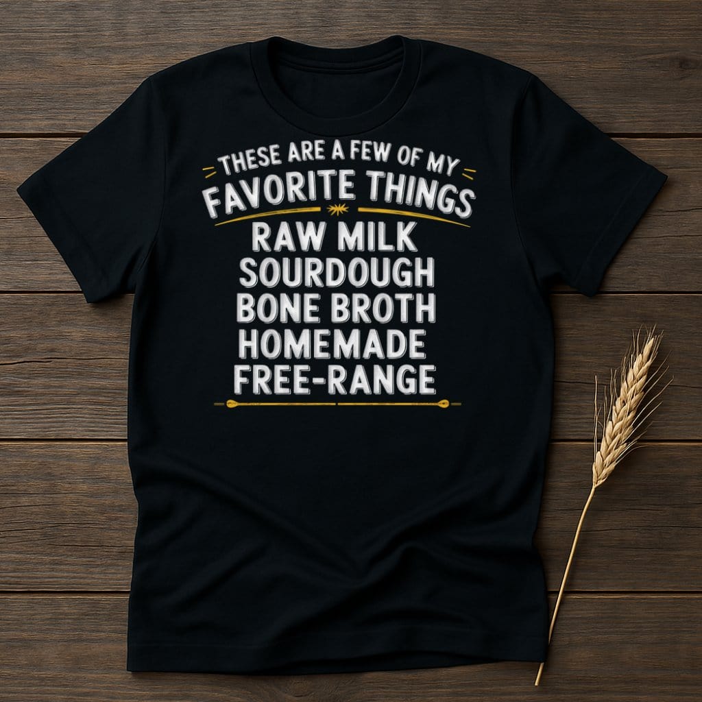 MyDesigns Physical Item S / Black Favorite Things Raw Milk Sourdough Bone Broth T-Shirts