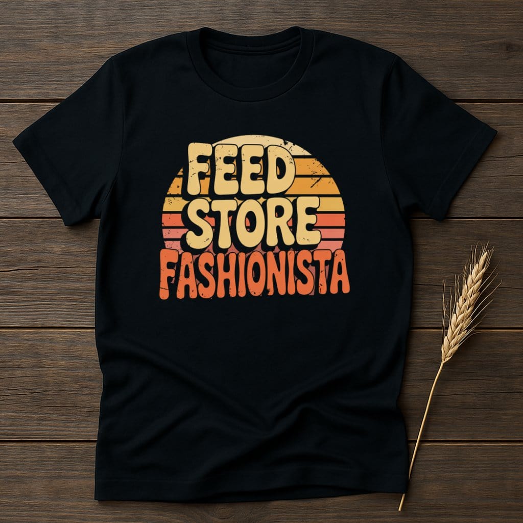 MyDesigns Physical Item S / Black Feed Store Fashionista Retro T-Shirts