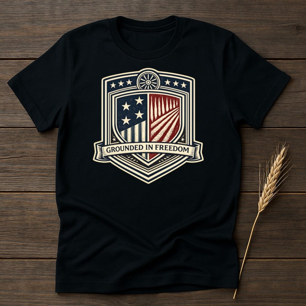 MyDesigns Physical Item S / Black Freedom Shield T-Shirt