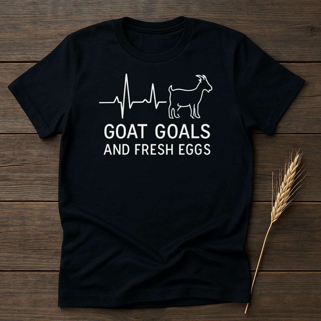MyDesigns Physical Item S / Black Goat Goals And Fresh Eggs T-Shirts