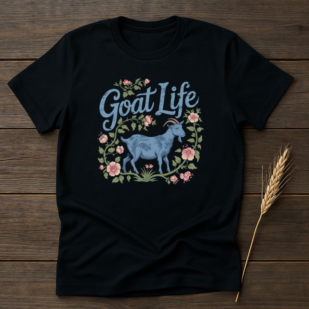 MyDesigns Physical Item S / Black Goat Life T-Shirts