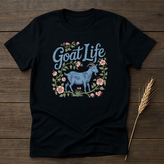 MyDesigns Physical Item S / Black Goat Life T-Shirts