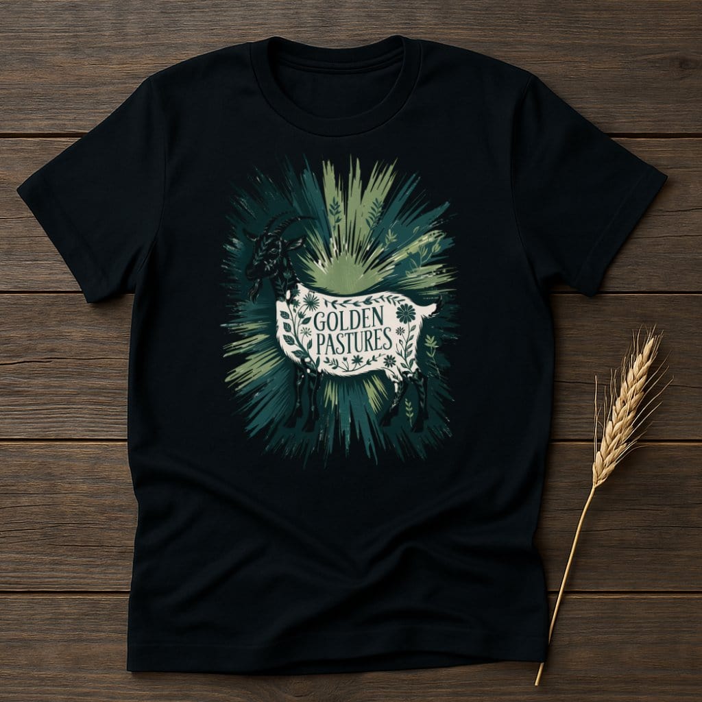 MyDesigns Physical Item S / Black Golden Pastures T-Shirt