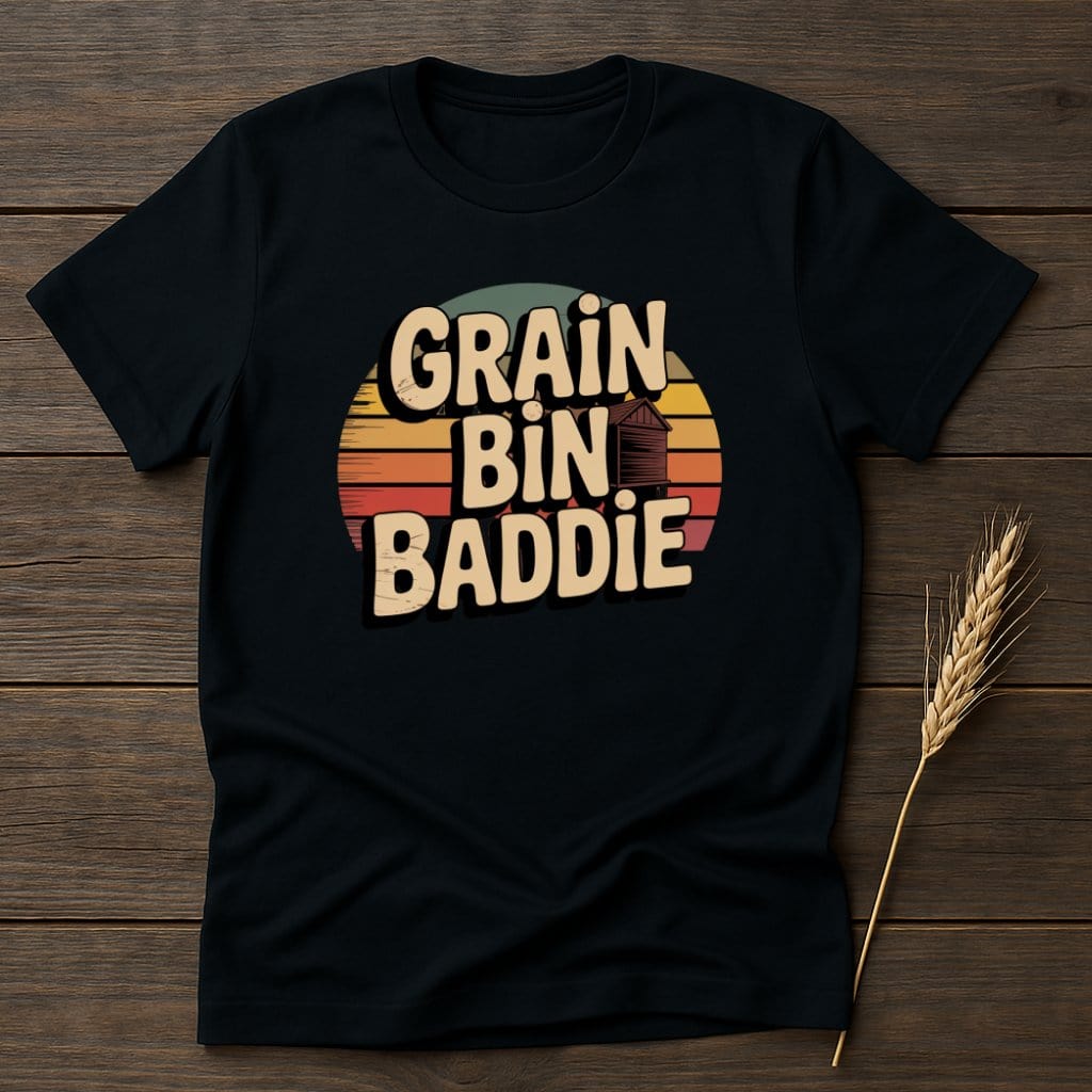 MyDesigns Physical Item S / Black Grain Bin Baddie Retro T-Shirts