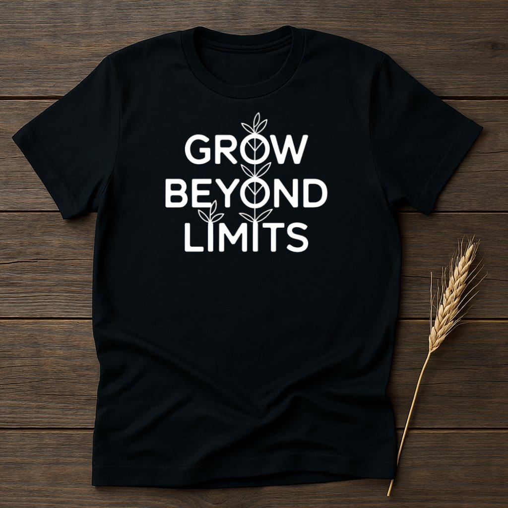 MyDesigns Physical Item S / Black Grow Beyond Limits T-shirt