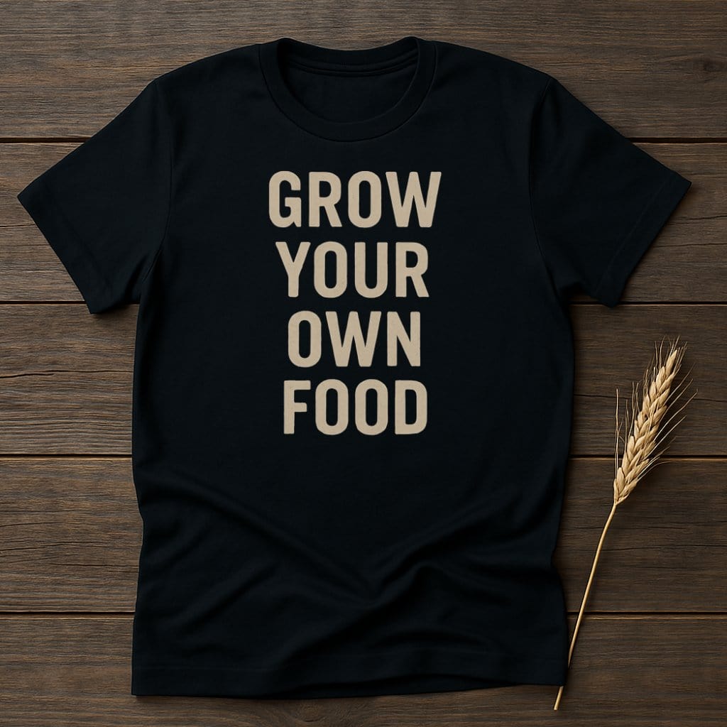 MyDesigns Physical Item S / Black Grow Your Own Food T-Shirt