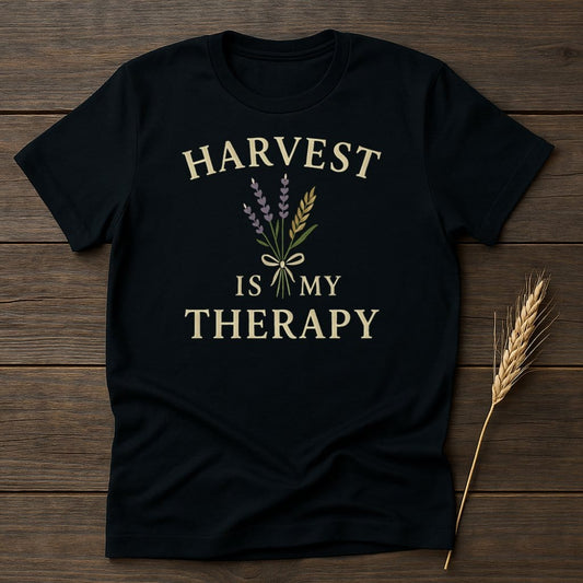 MyDesigns Physical Item S / Black Harvest Is My Therapy T-Shirt