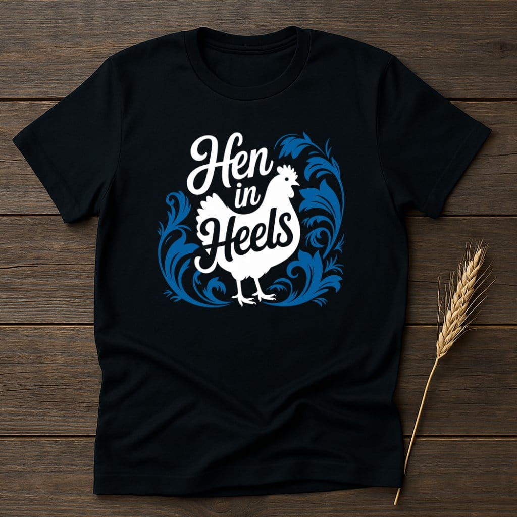 MyDesigns Physical Item S / Black Hen in Heels T-Shirts