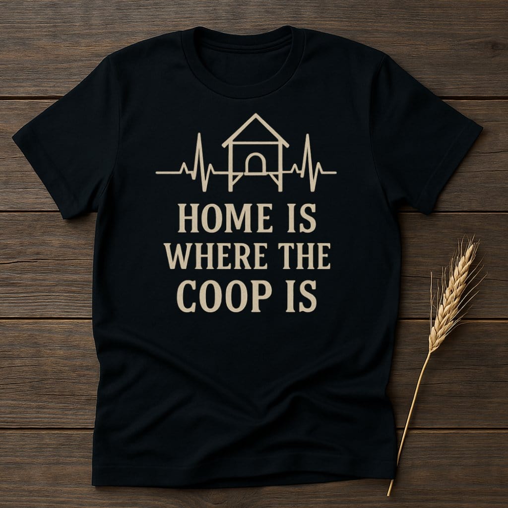 MyDesigns Physical Item S / Black Home Is Where The Coop Is T-Shirts