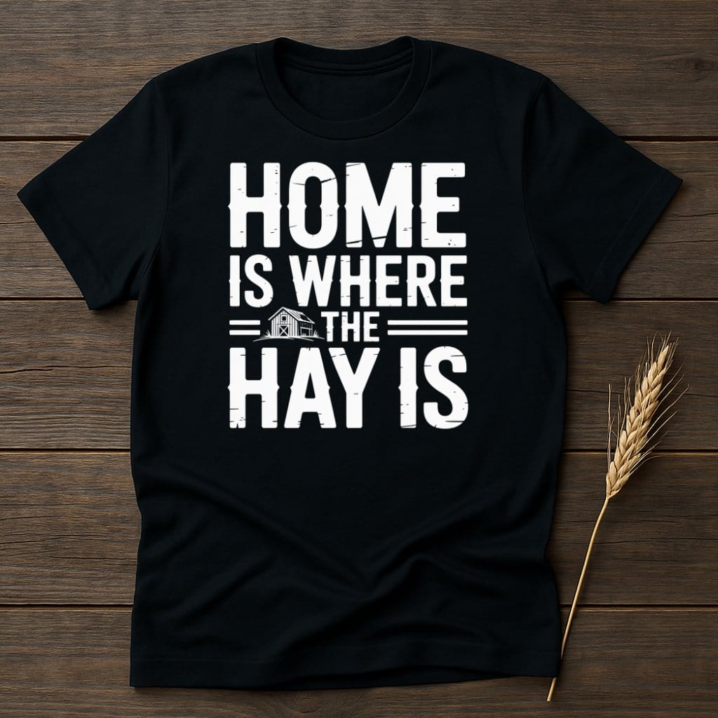 MyDesigns Physical Item S / Black Home is Where the Hay is T-Shirt