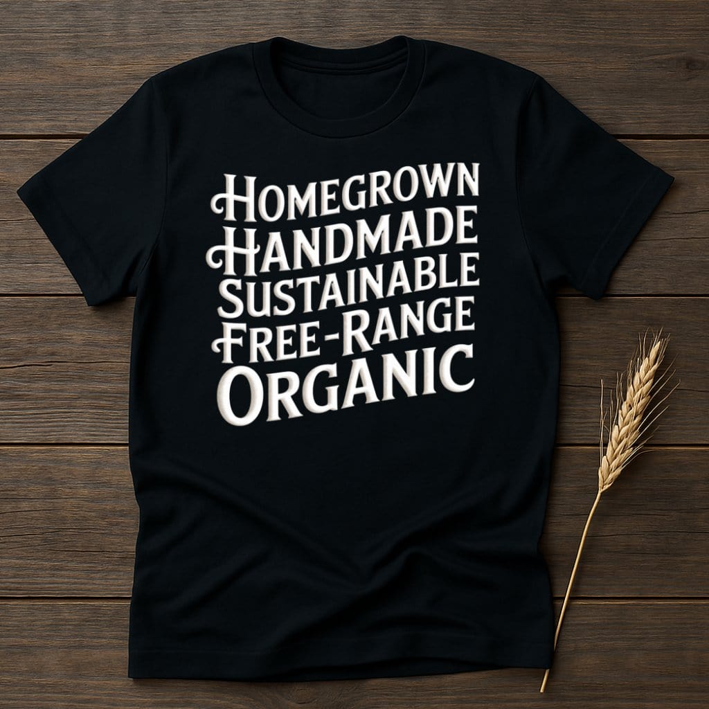 MyDesigns Physical Item S / Black Homegrown Handmade Sustainable Free-Range Organic T-Shirts
