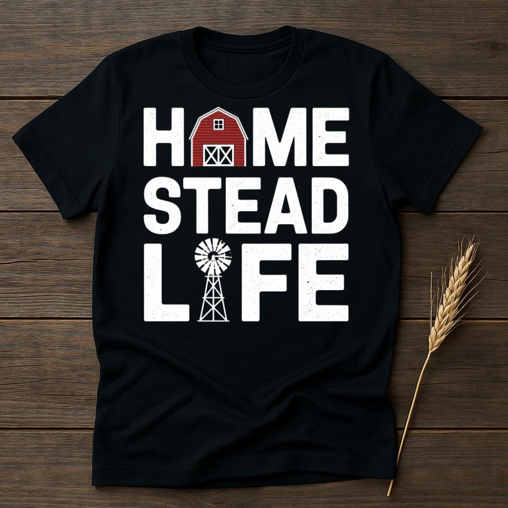 MyDesigns Physical Item S / Black Homestead Life T-Shirt