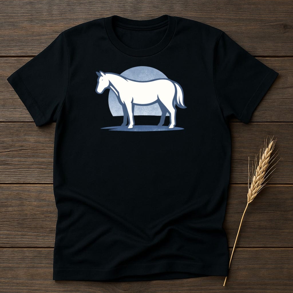 MyDesigns Physical Item S / Black Horse Artwork T-Shirt