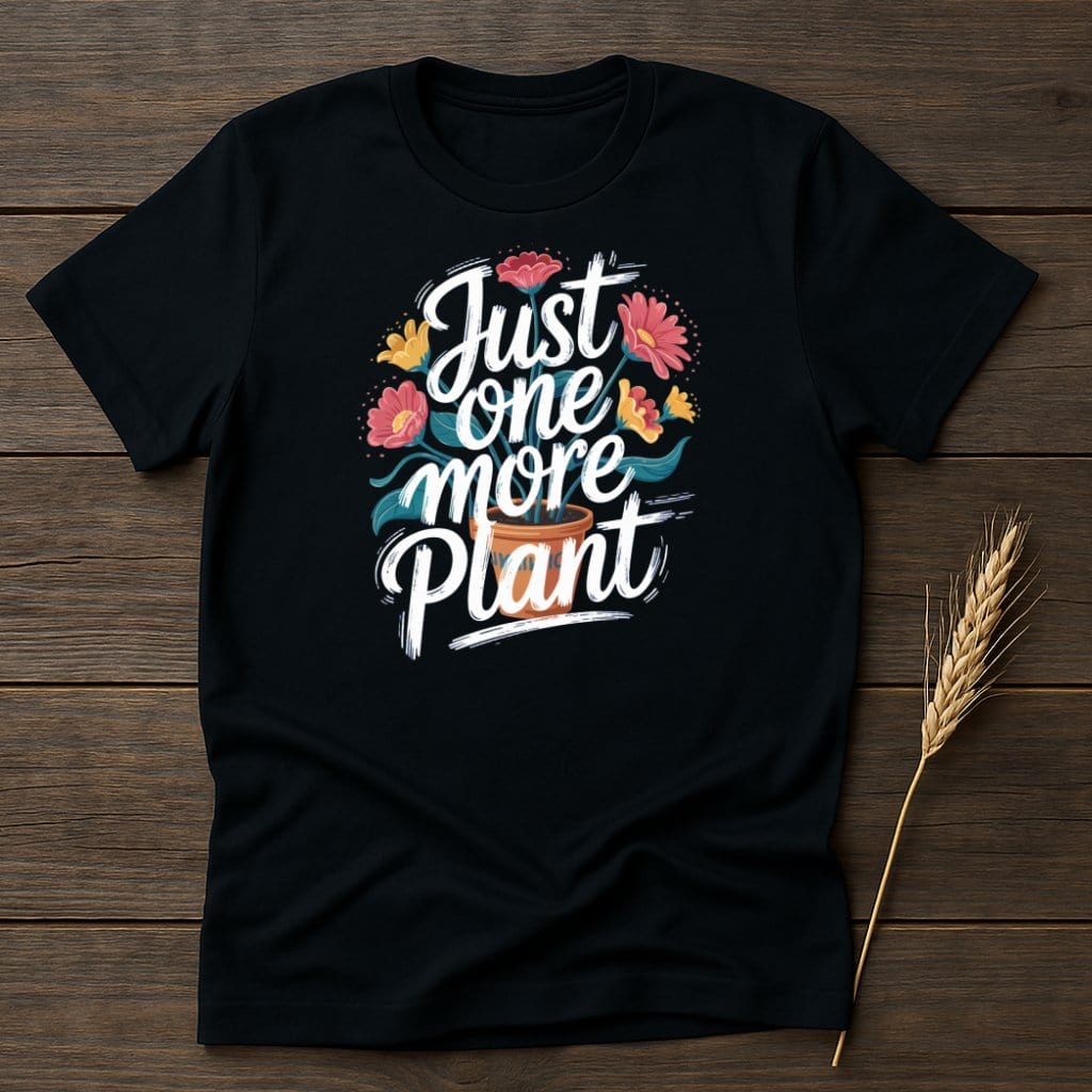 MyDesigns Physical Item S / Black Just One More Plant T-Shirt