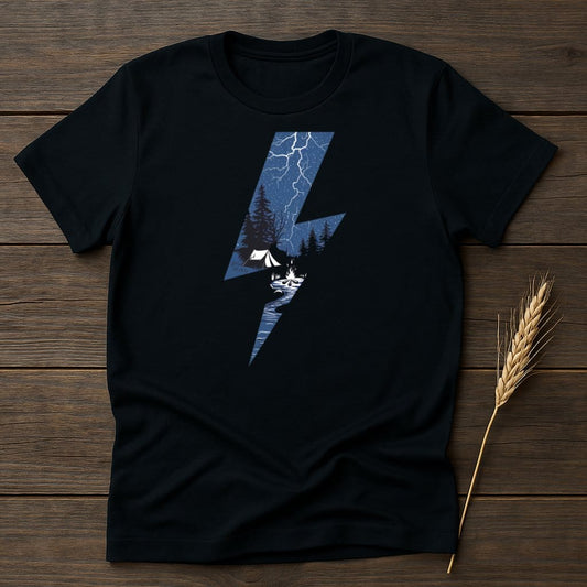 MyDesigns Physical Item S / Black Lightning Forest T-Shirts