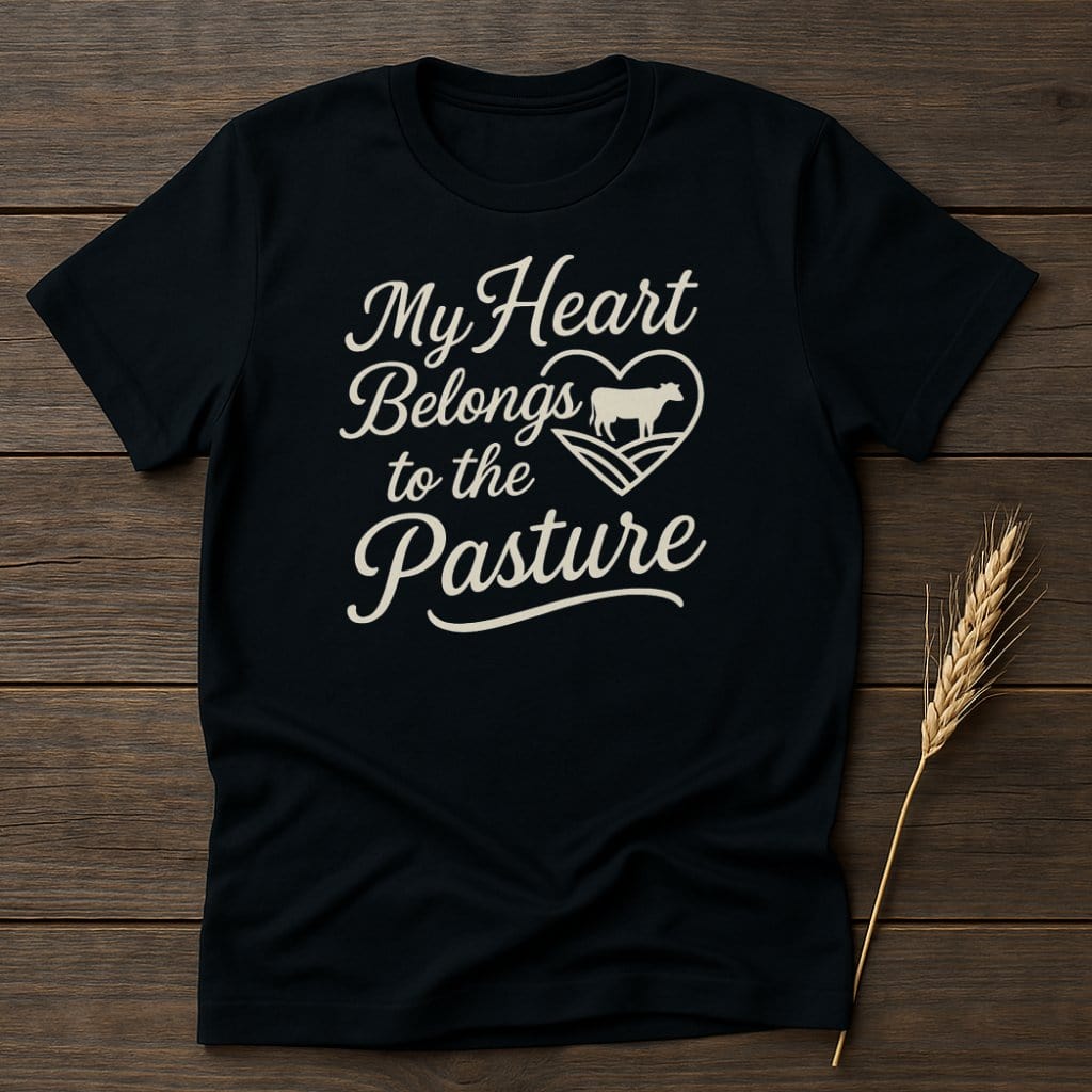 MyDesigns Physical Item S / Black My Heart Belongs Pasture T-Shirt