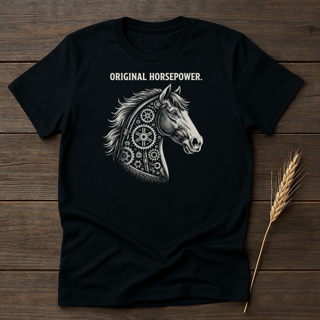 MyDesigns Physical Item S / Black Original Horsepower T-Shirt