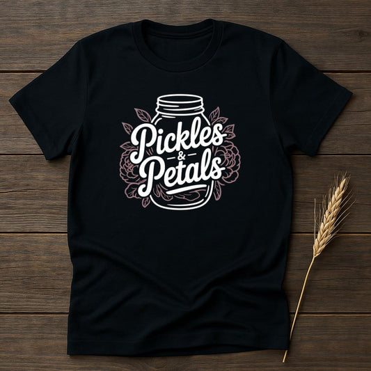 MyDesigns Physical Item S / Black Pickles and Petals T-Shirts