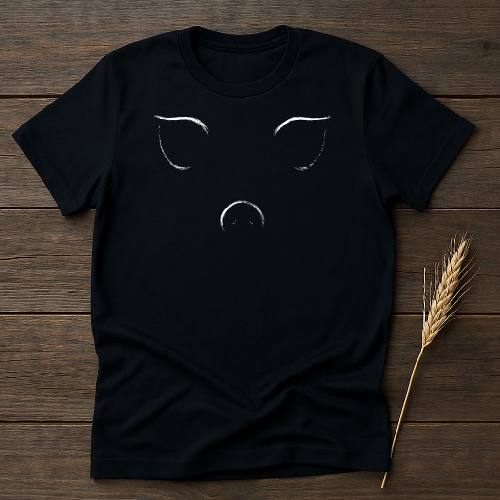 MyDesigns Physical Item S / Black Pig Face T-Shirts