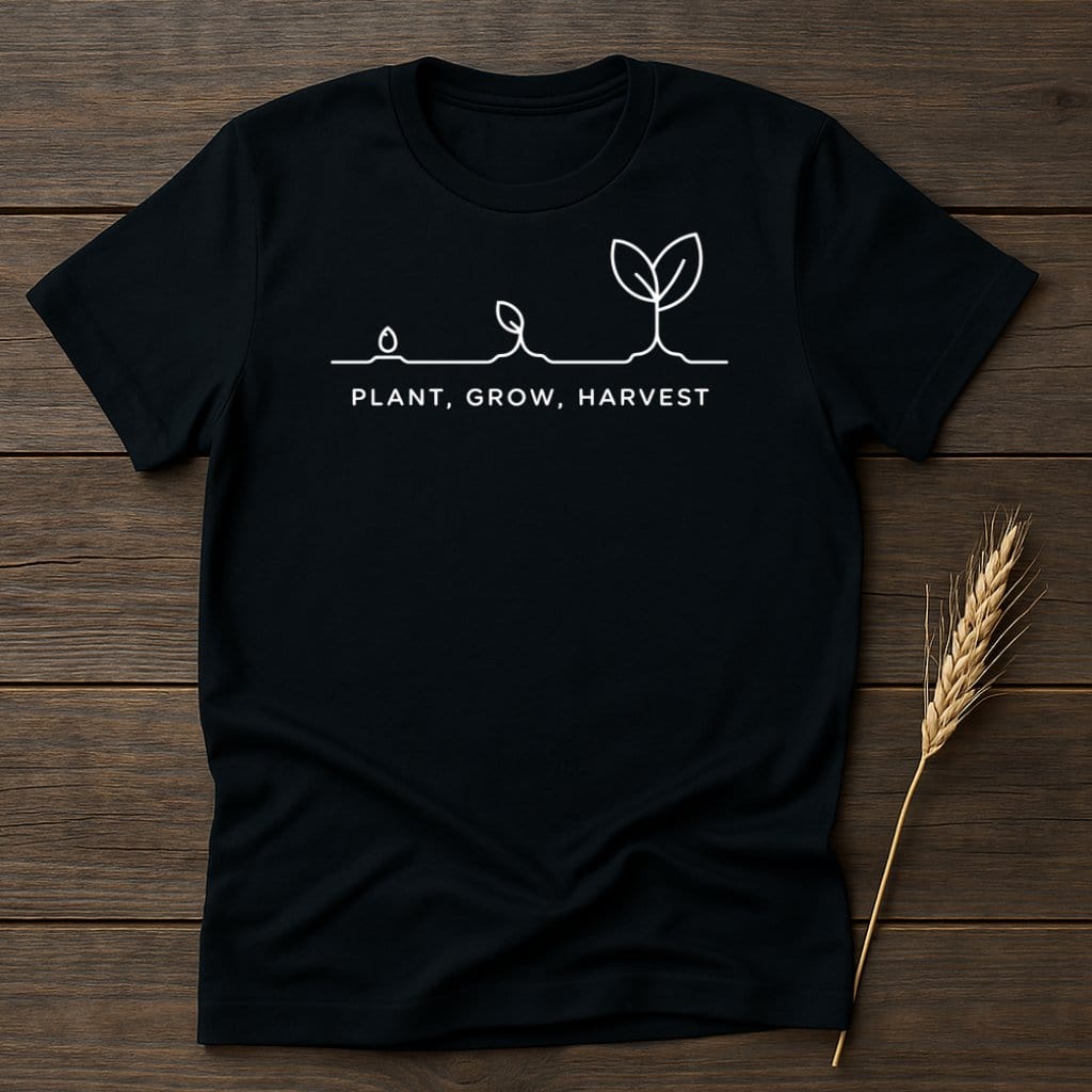 MyDesigns Physical Item S / Black Plant Grow Harvest T-Shirt