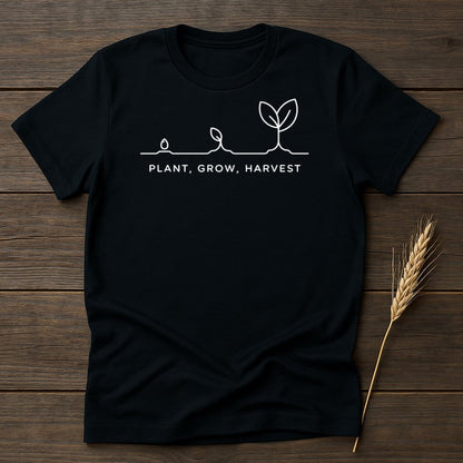 MyDesigns Physical Item S / Black Plant Grow Harvest T-Shirt
