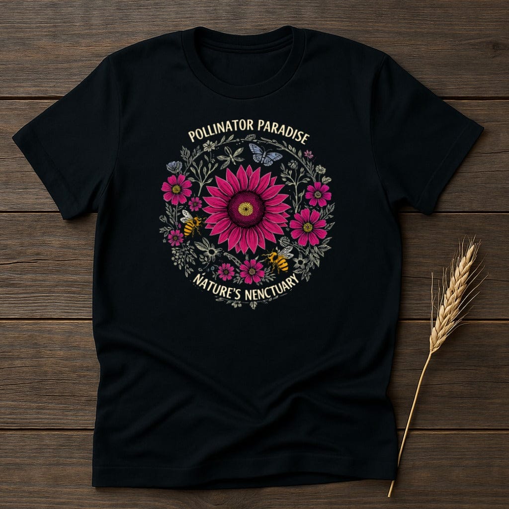 MyDesigns Physical Item S / Black Pollinator Paradise T-Shirt
