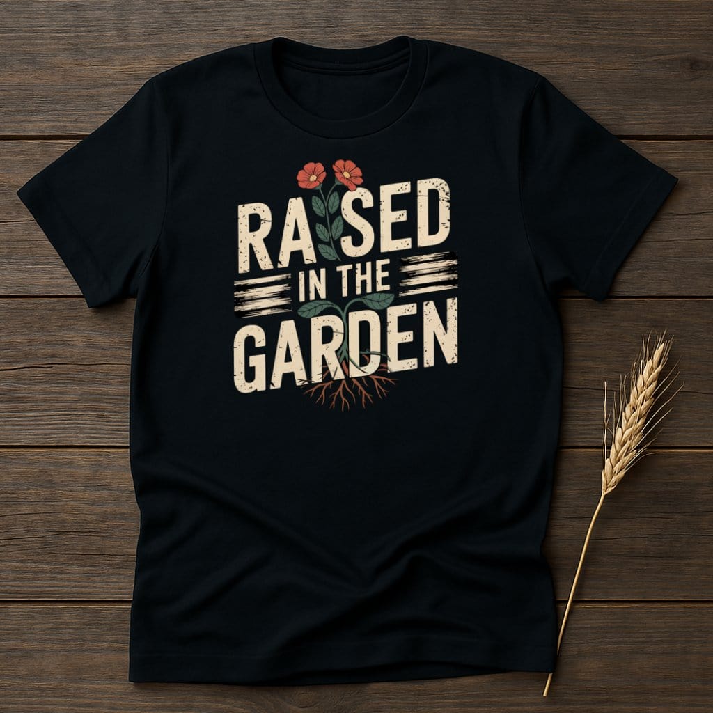 MyDesigns Physical Item S / Black Raised In The Garden T-Shirt