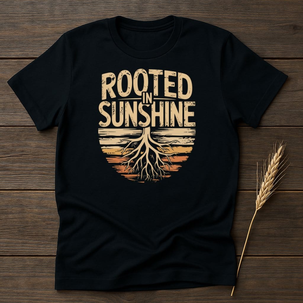 MyDesigns Physical Item S / Black Rooted In Sunshine T-Shirt
