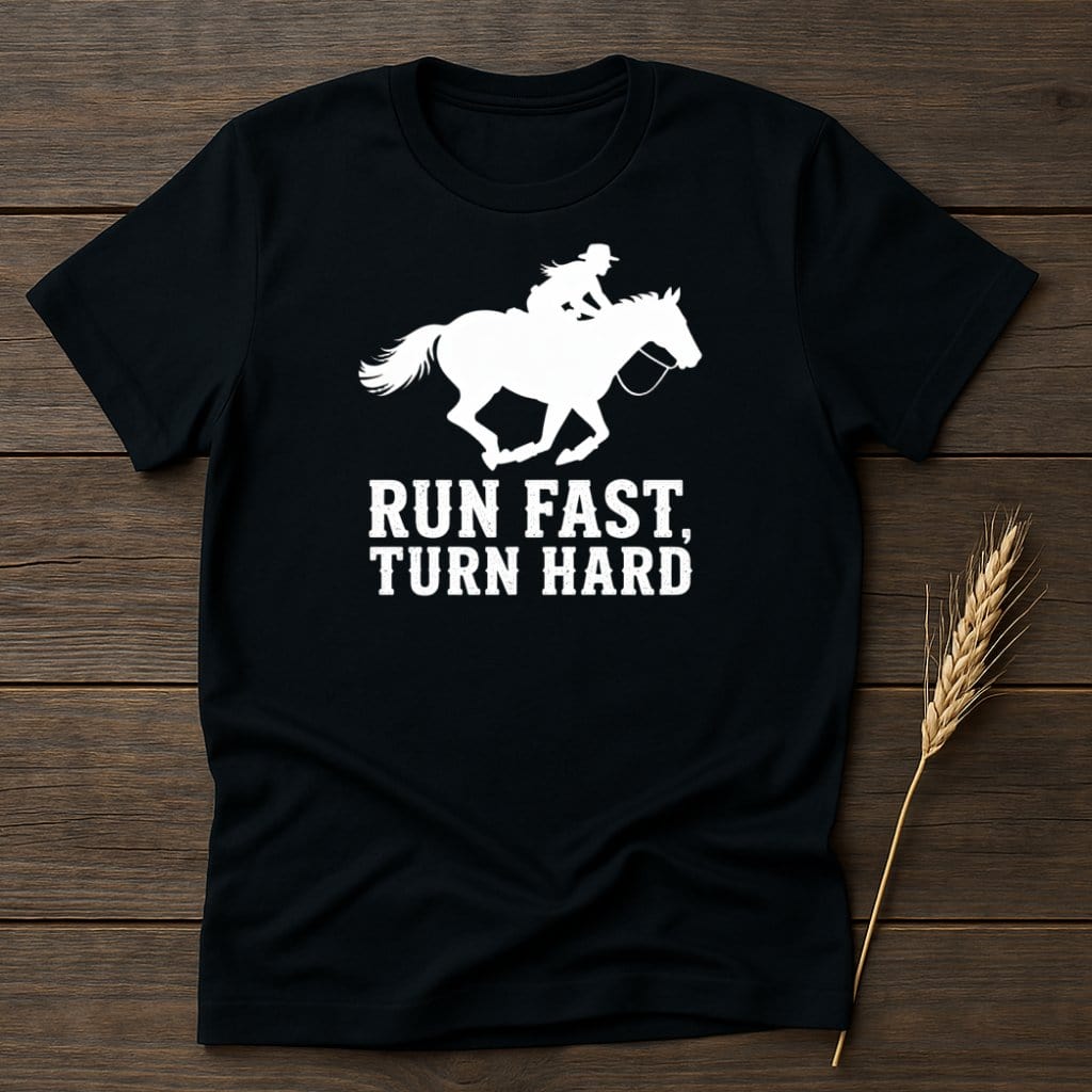 MyDesigns Physical Item S / Black Run Fast Turn Hard T-Shirts
