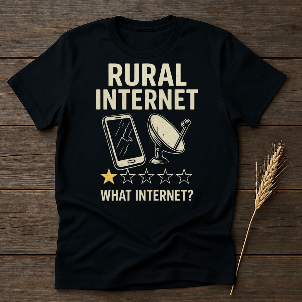 MyDesigns Physical Item S / Black Rural Internet Review T-Shirt
