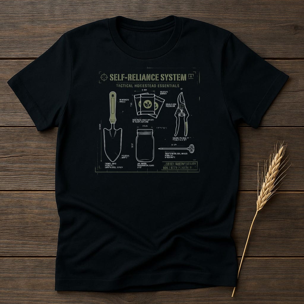 MyDesigns Physical Item S / Black Self-Reliance System T-Shirt