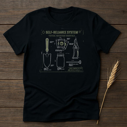 MyDesigns Physical Item S / Black Self-Reliance System T-Shirt