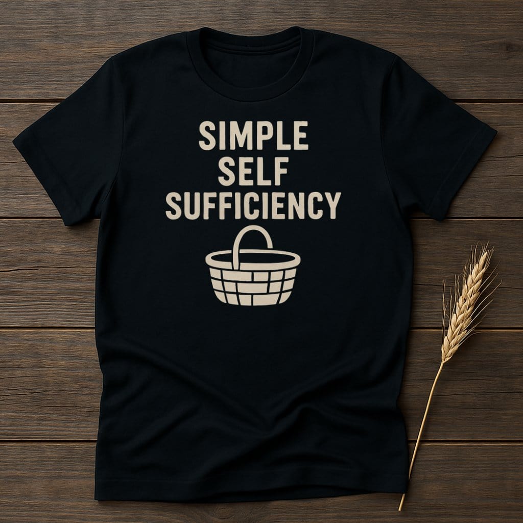 MyDesigns Physical Item S / Black Simple Self Sufficiency T-Shirt