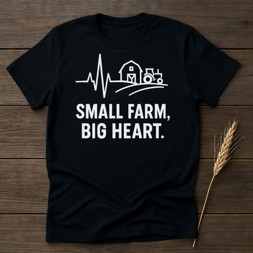 MyDesigns Physical Item S / Black Small Farm Big Heart T-Shirts