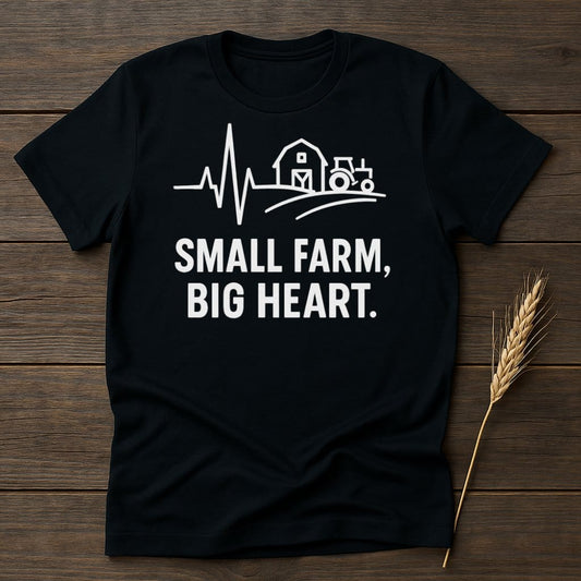 MyDesigns Physical Item S / Black Small Farm Big Heart T-Shirts
