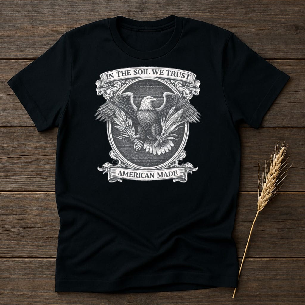 MyDesigns Physical Item S / Black Soil We Trust T-Shirt