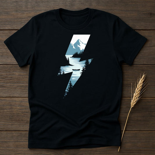 MyDesigns Physical Item S / Black Striking Mountain Lake T-Shirts