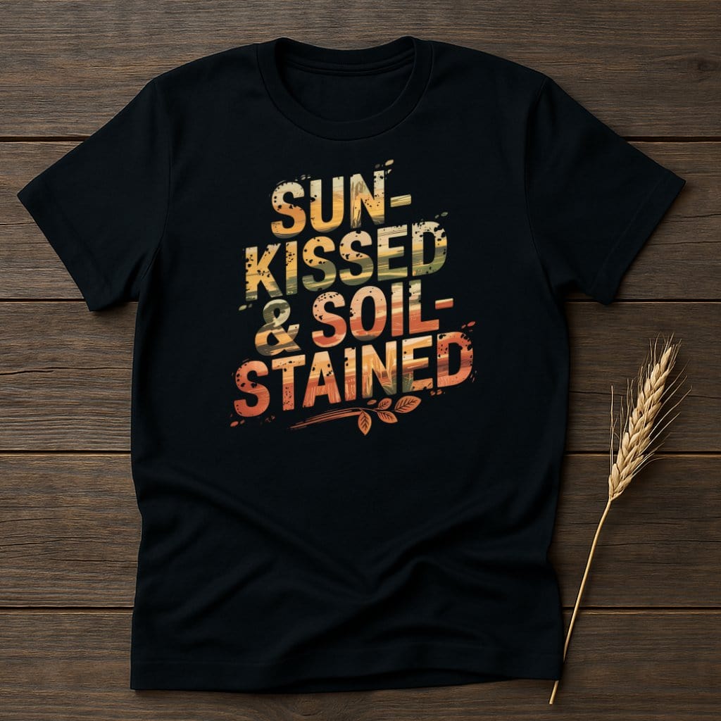 MyDesigns Physical Item S / Black Sun Kissed And Soil Stained T-Shirt