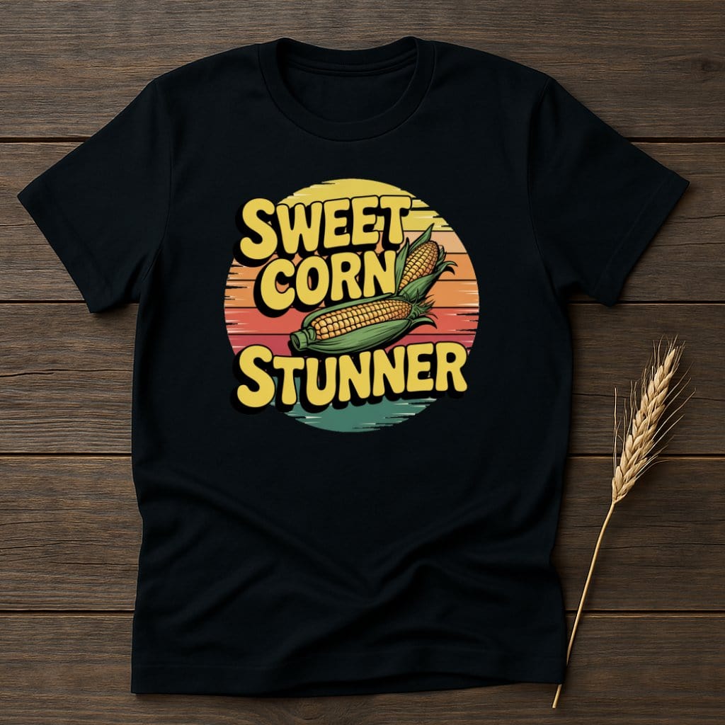 MyDesigns Physical Item S / Black Sweet Corn Stunner Retro T-Shirts