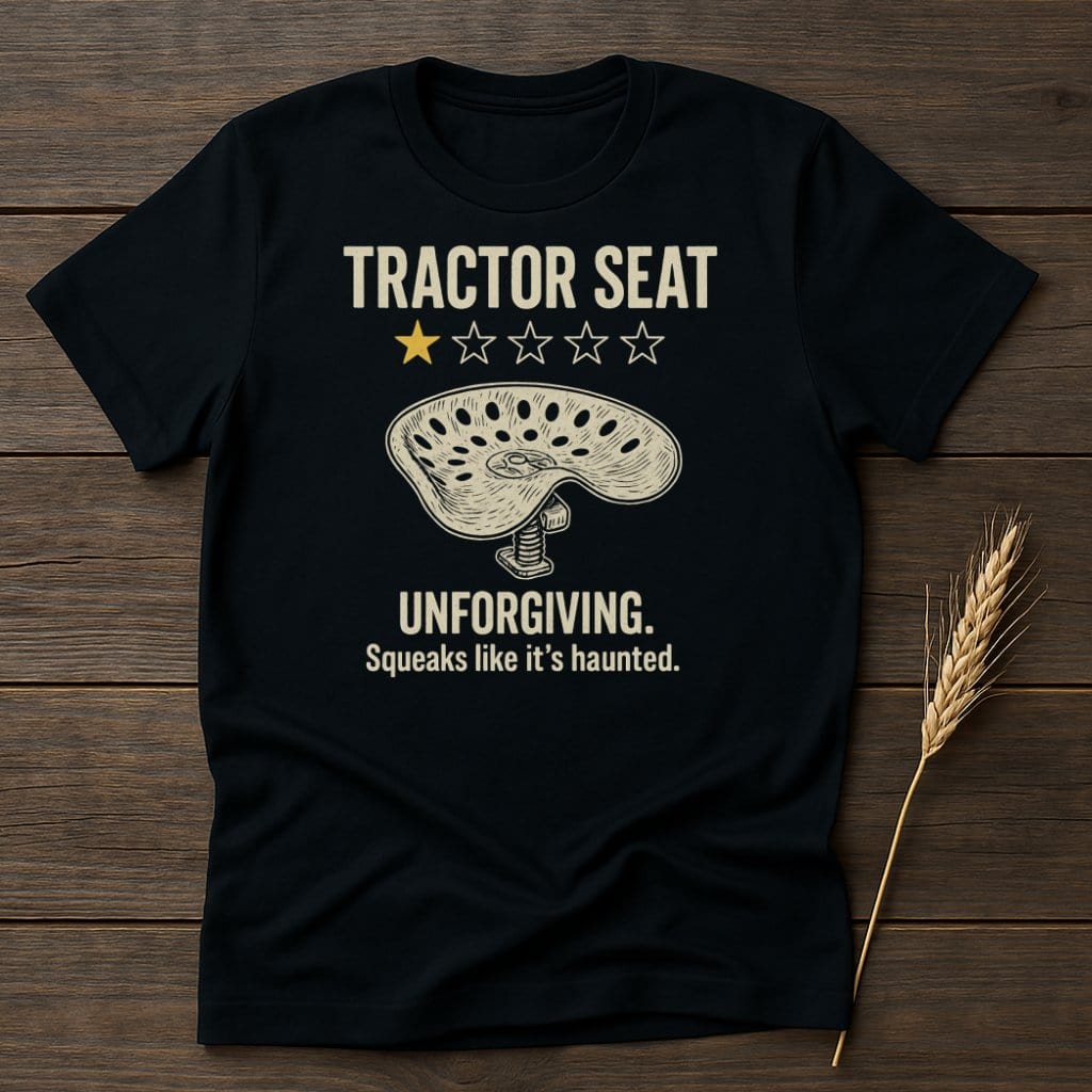 MyDesigns Physical Item S / Black Tractor Seat Review T-Shirt